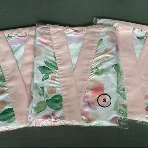 Pink floral robes, set of 3